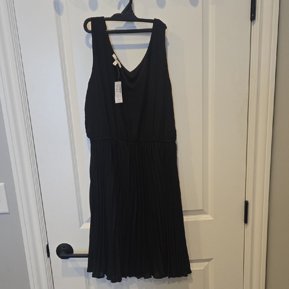 Maurices Chic Black Pleated Backless Dress